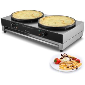 VEVOR 16-Inch Electric Crepe Maker Commercial Crepe Machine 3400W Double Head