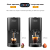 4 in 1 in cold / hot mode With water level line 19Bar cold / hot extraction French mocha Italian 1L water tank, espresso