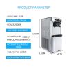 Commercial vertical ice cream machine,25-30L/H production capacity, with 2x6L hopper, 2000W power