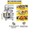 VEVOR Commercial Food Mixer 30Qt 1100W 3 Speeds Adjustable 105/180/408 RPM Heavy Duty 110V with Stainless Steel Bowl Dough Hooks Whisk Beater for Scho