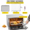 VEVOR Commercial Convection Oven, 66L/60Qt, Half-Size Conventional Oven Countertop, 1800W 4-Tier Toaster w/ Front Glass Door