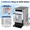 Countertop Nugget Ice Maker with Ice Scoop and Water Tray