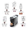 4 in 1 in cold / hot mode With water level line 19Bar cold / hot extraction French mocha Italian 1L water tank, espresso