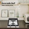 2-Burners Gas Cooktop 12in Eascookchef Stainless Steel NG/LPG Convertible