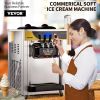 VEVOR Commercial Ice Cream Maker, 22-30L/H Yield, 2200W Countertop Soft Serve Machine w/ 2x6L Hopper 2L Cylinder LCD Panel Puffing Shortage Alarm