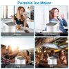 Electric Countertop Ice Maker with Ice Scoop Basket Self-cleaning Max 33LBS/24Hrs Ice Making Machine Bullet Ice Machine for Home Kitchen Office Party