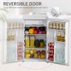 3.2 Cu.Ft Mini Fridge with Freezer, Single Door Compact Refrigerator with Adjustable Thermostat, Shelf and Reversible Door for Bedroom, Dorm