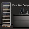 24 inch Wine Cooler Refrigerator, 152 Bottle Large Capacity Fast Cooling Low Noise, Frost Free Wine Fridge with Digital Temperature Control