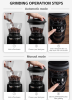 electric coffee bean grinder 34 gear regulator 210g coffee bean capacity 100g multi-functional household / commercial / kitchen grinding