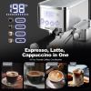 Geek Chef Espresso and Cappuccino Machine with Automatic Milk Frother,20Bar Espresso Maker for Home, for Cappuccino or Latte,with ESE POD filter