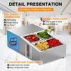 26" Condiment Countertop Refrigerated Salad Prep Station with Stainless Steel Cover