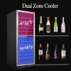 24 inch Wine Cooler Refrigerator, 152 Bottle Large Capacity Fast Cooling Low Noise, Frost Free Wine Fridge with Digital Temperature Control