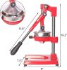 Citrus Pomegranate Juicer Labor-saving Manual Fruit Juicer Press Fruit Squeezer with Stable Non-slip Base, Red