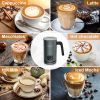 Frother for Coffee, Milk Frother, 4 IN 1 Automatic Hot and Cold Foam Maker, BIZEWO Stainless Steel Milk Steamer for Latte, Cappuccinos, Macchiato