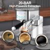 Geek Chef Espresso and Cappuccino Machine with Automatic Milk Frother,20Bar Espresso Maker for Home, for Cappuccino or Latte,with ESE POD filter