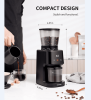 PSCG015 Electric Spice coffee grinder 31 gear control powder eye touch control cone electric coffee grinder bean bin 275g powder bin 100g LED