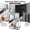 Geek Chef Espresso and Cappuccino Machine with Automatic Milk Frother,20Bar Espresso Maker for Home, for Cappuccino or Latte,with ESE POD filter