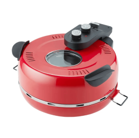 PSQL25RB 1600W Portable Pizza Machine 16 inch Electric Pizza Oven 420 Pizza oven 4 minute Pizza Knob Control Control (PSQL25RB: PSQL25R)