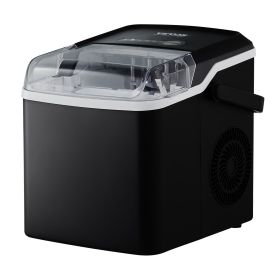 VEVOR Countertop Ice Maker, 9 Cubes Ready in 7 Mins, 26lbs in 24Hrs, Self-Cleaning Portable Ice Maker with Ice Scoop and Basket (Default: Default)