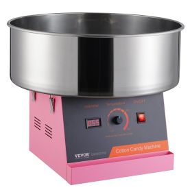 VEVOR Electric Cotton Candy Machine, 1000W Candy Floss Maker, Commercial Cotton Candy Machine with Stainless Steel Bowl, and Sugar Scoop (Color: Pink)