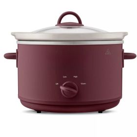 4.5qt Slow Cooker Ponderosa Green (Color: Lambrusco Red)