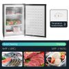 HOMCOM Upright Freezer, 3.0 Cubic Feet Compact Mini Freezer with Reversible Single Door and Adjustable Thermostat, Small freezer for Home, Dorm