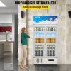 VEVOR Commercial Refrigerator,Display Fridge Upright Beverage Cooler, Glass Door with LED Light for Home, Store, Gym or Office